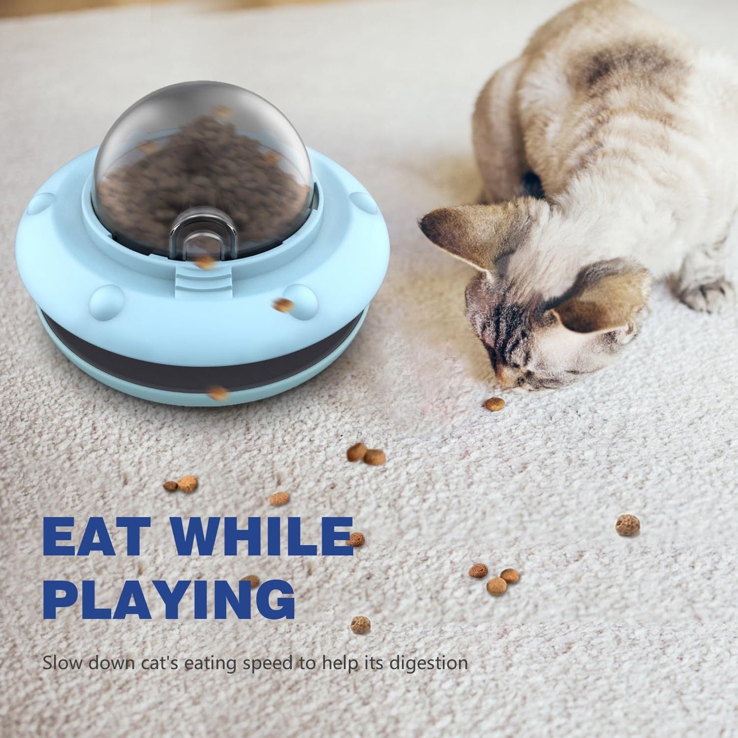 Flying Saucer Pet Slow Feeder – Interactive Puzzle Toy Ather Craft LLC