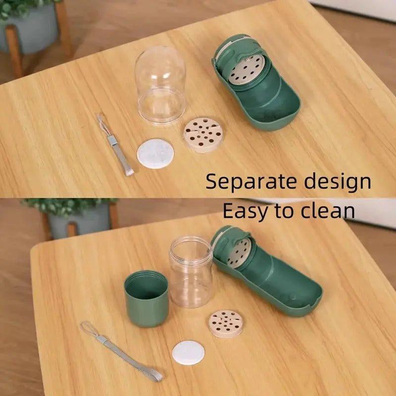 2-in-1 Pet Travel Feeder – Foldable Food & Water Cup Ather Craft LLC
