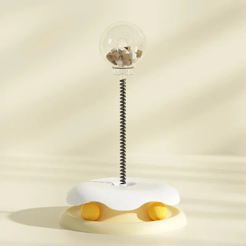 Cat Toy & Feeder Set – Turntable Ball + Self-Entertaining Play Kit Ather Craft LLC