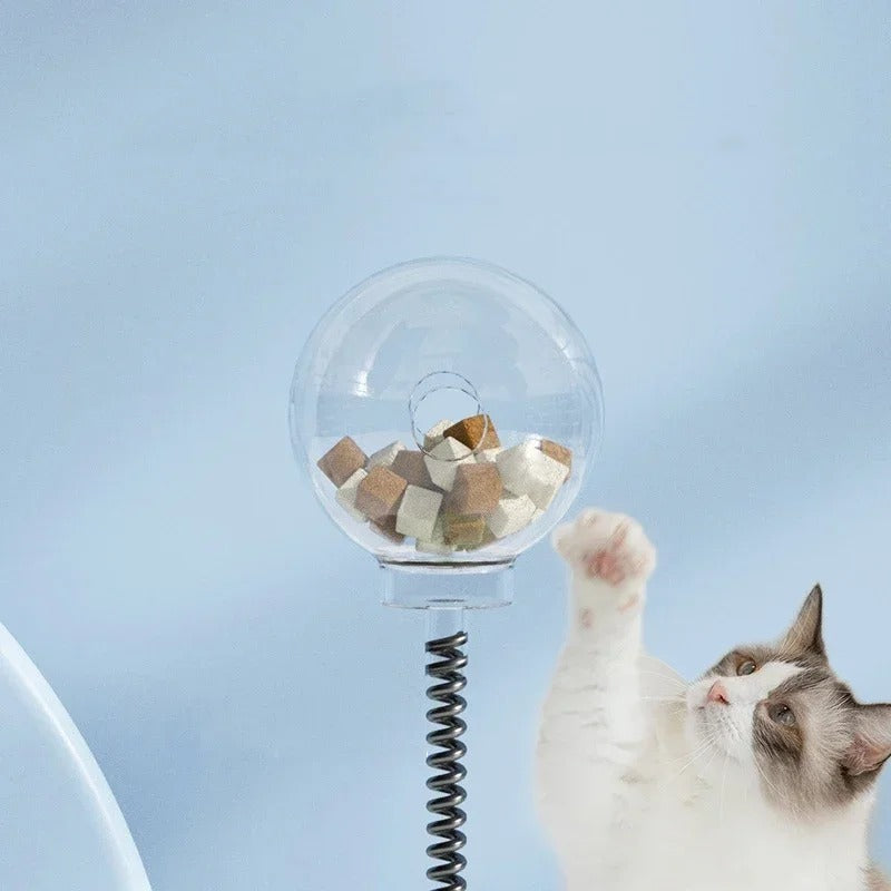 Cat Toy & Feeder Set – Turntable Ball + Self-Entertaining Play Kit Ather Craft LLC