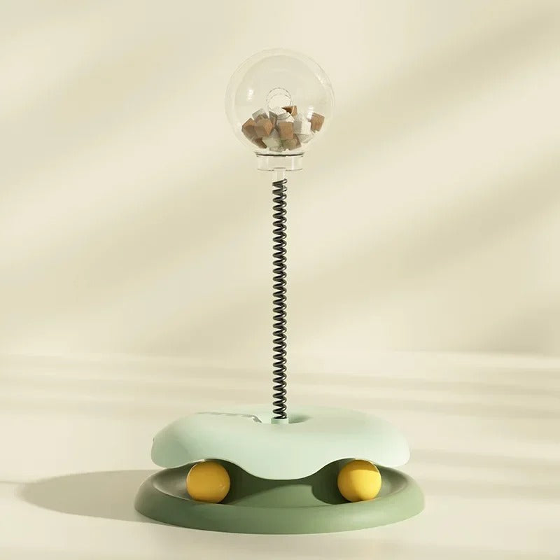 Cat Toy & Feeder Set – Turntable Ball + Self-Entertaining Play Kit Ather Craft LLC