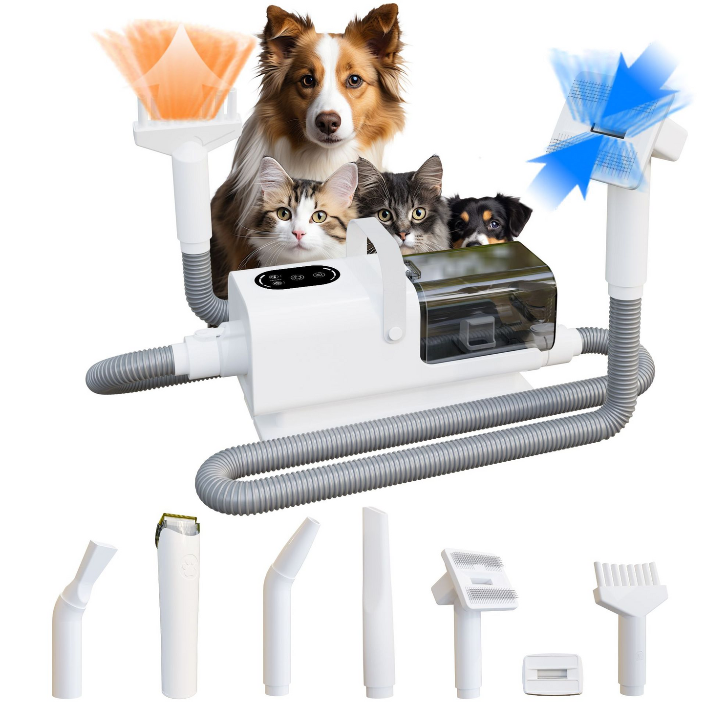 Pet Hair Vacuum Grooming Kit – Shaver, Suction & Dryer Ather Craft LLC