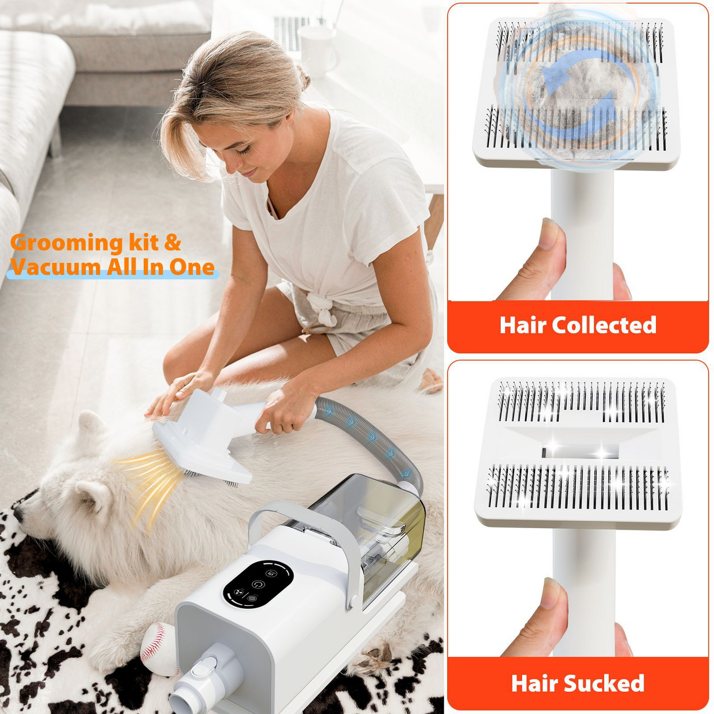 Pet Hair Vacuum Grooming Kit – Shaver, Suction & Dryer Ather Craft LLC