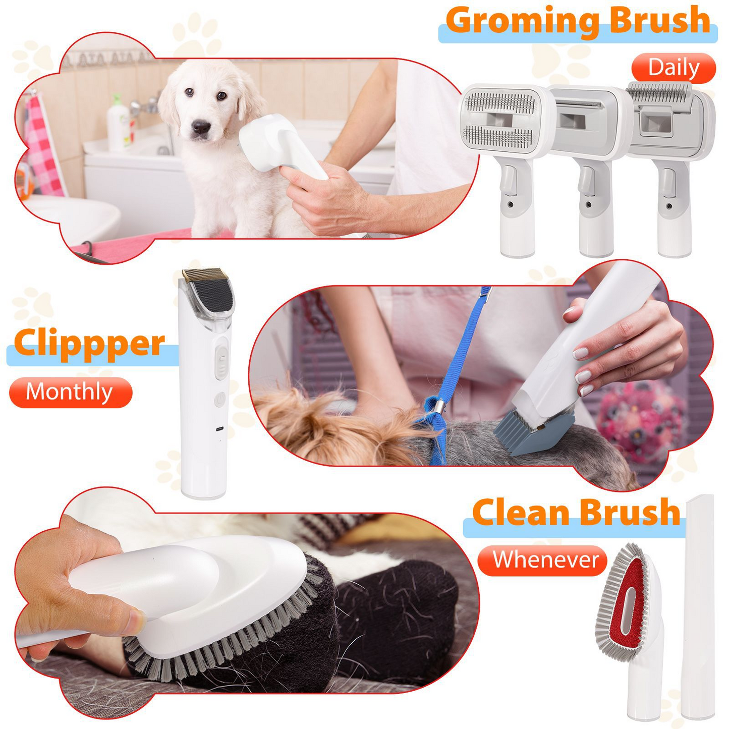 All-in-One Pet Hair Trimmer & Vacuum – Grooming Set for Dogs & Cats Ather Craft LLC