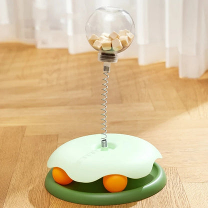 Cat Toy & Feeder Set – Turntable Ball + Self-Entertaining Play Kit Ather Craft LLC