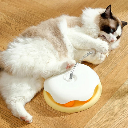 Cat Toy & Feeder Set – Turntable Ball + Self-Entertaining Play Kit Ather Craft LLC