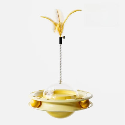 Tumbler Cat Toy – Turntable Feather & Dental Play Ather Craft LLC