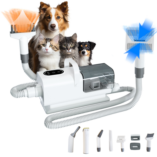 Pet Hair Vacuum Grooming Kit – Shaver, Suction & Dryer Ather Craft LLC