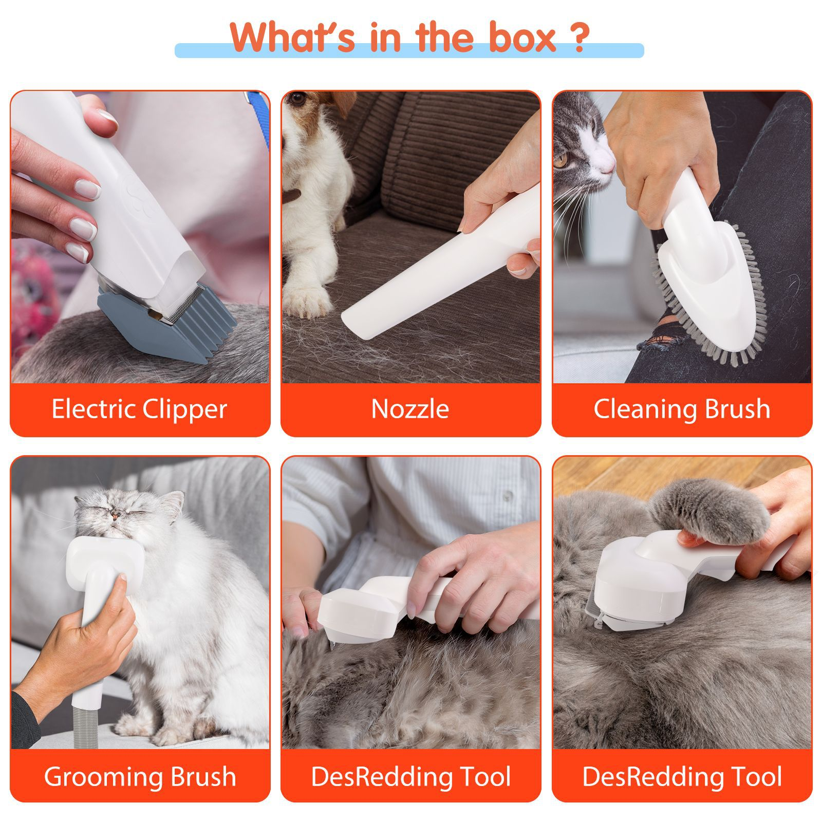 All-in-One Pet Hair Trimmer & Vacuum – Grooming Set for Dogs & Cats Ather Craft LLC